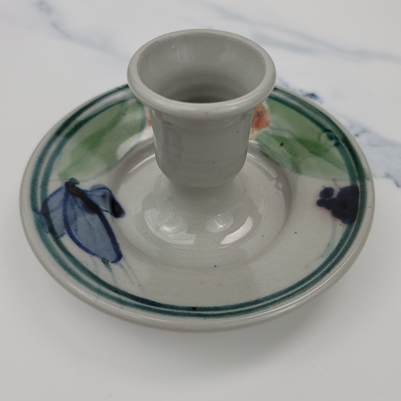 Cranberry Pottery BC Canada Stoneware Candleholder - Picture 6 of 16